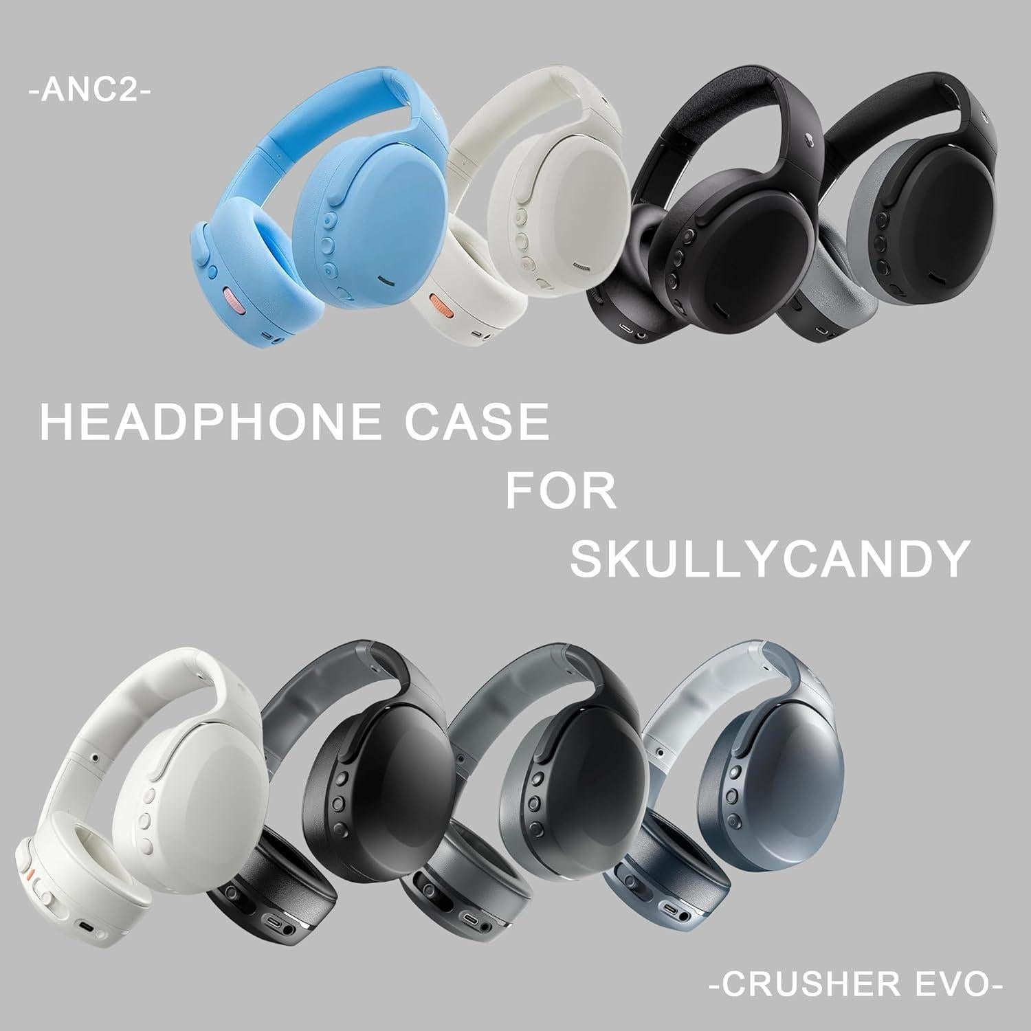 Funda de Almacenamiento para Auriculares Skullcandy Crusher Evo ANC 2 - Dura y Portátil