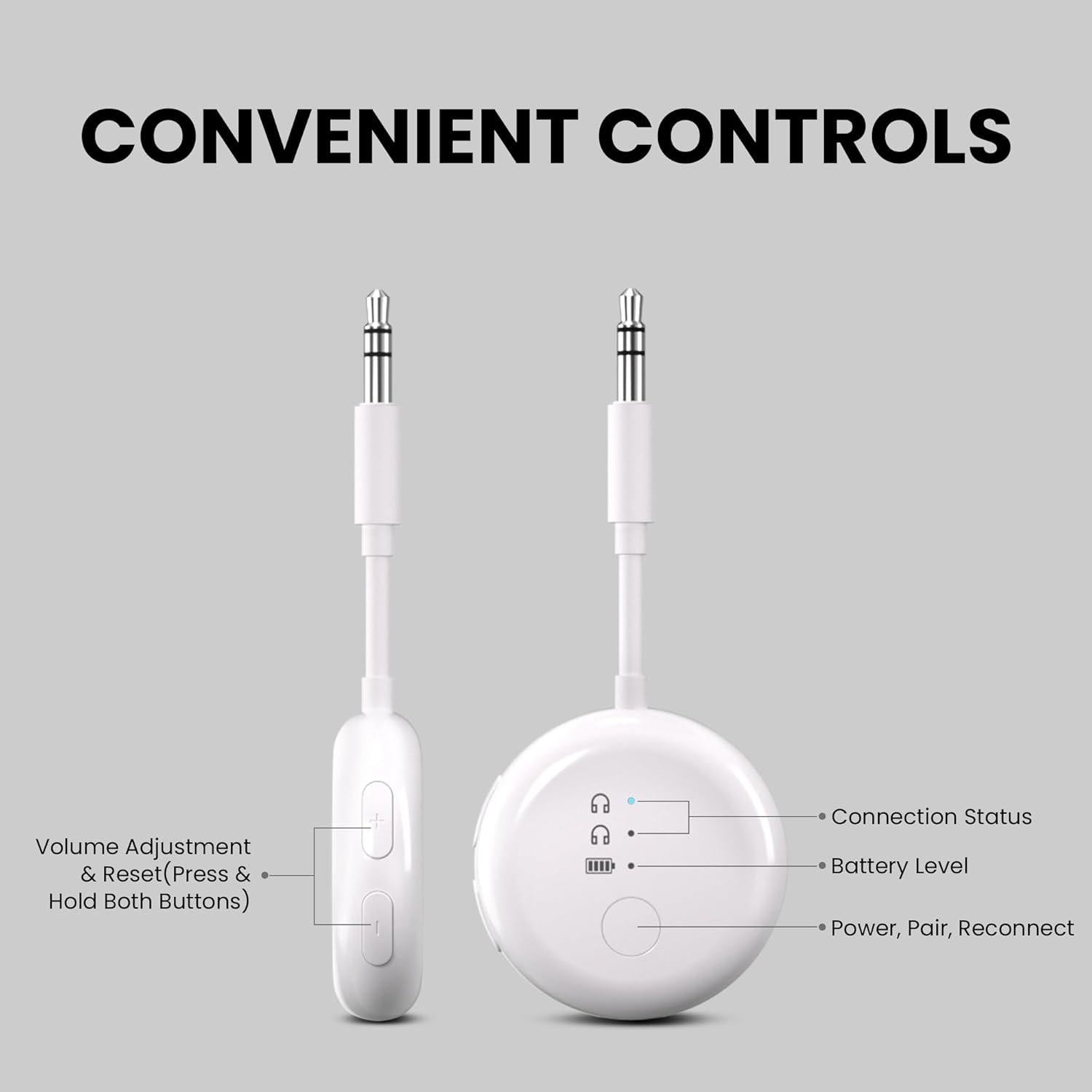 Adaptador Bluetooth Avantree SoundJet R1 20H Batería Blanco