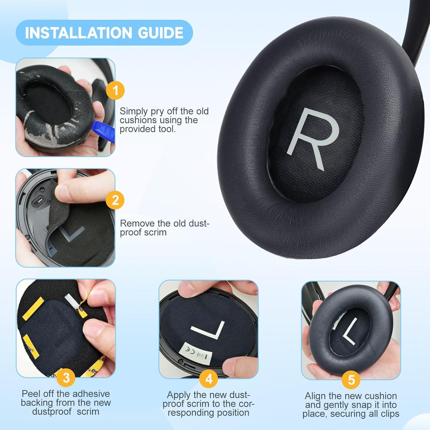 Almohadillas de Repuesto Bose 700 - Cuero Suave y Espuma