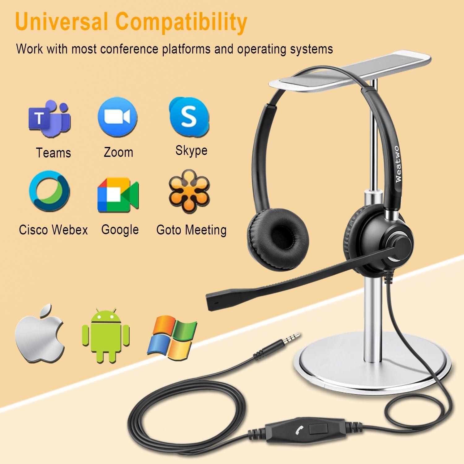 Auriculares con cable Weatwo W520M 3.5mm y USB-C, micrófono