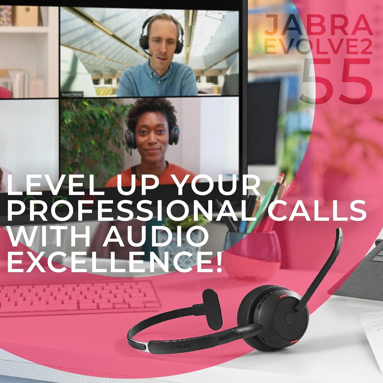 Auricular Bluetooth Jabra Evolve2 55 MS Mono con ANC