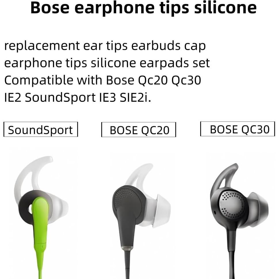 Consejos de Reemplazo de Silicona para Auriculares Bose - 3 Pares