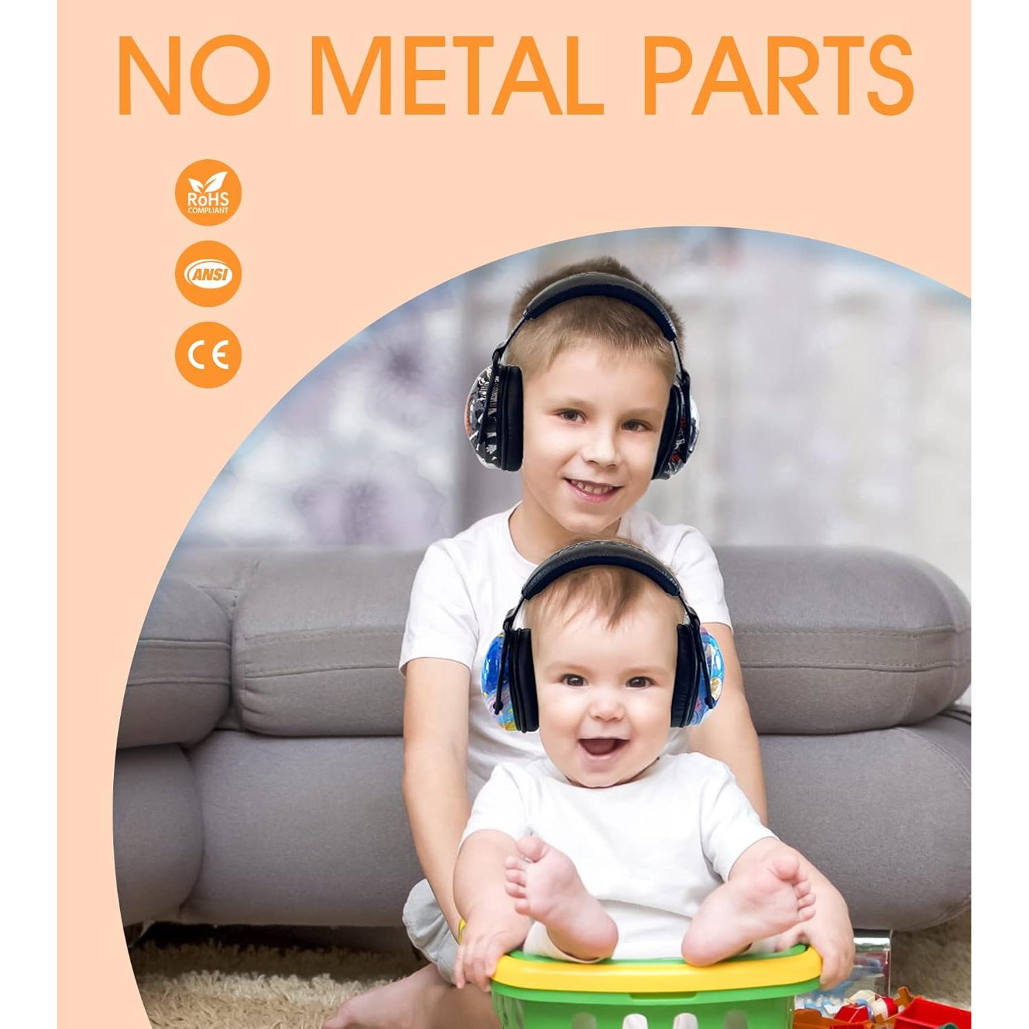 Auriculares de Protección Auditiva para Niños HZ015 - Dinosaurio Negro