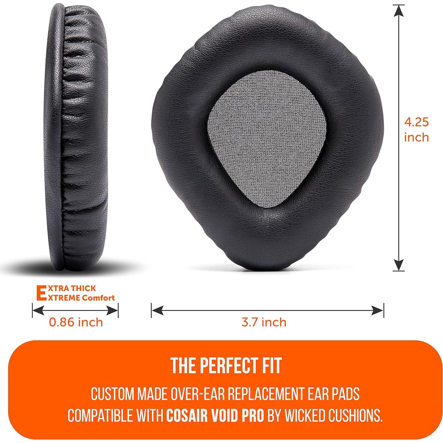 Almohadillas de Reemplazo Wicked Cushions para Corsair Void Pro - Negro