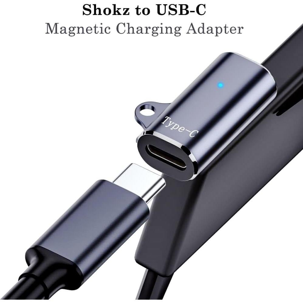 Adaptador de Carga Magnético Shokz USB C - Paquete de 2 Gris
