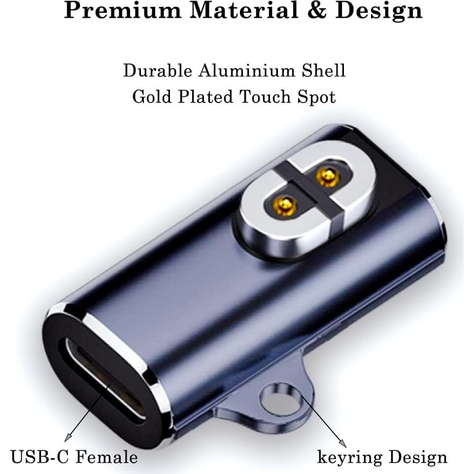 Adaptador de Carga Magnético Shokz USB C - Paquete de 2 Gris