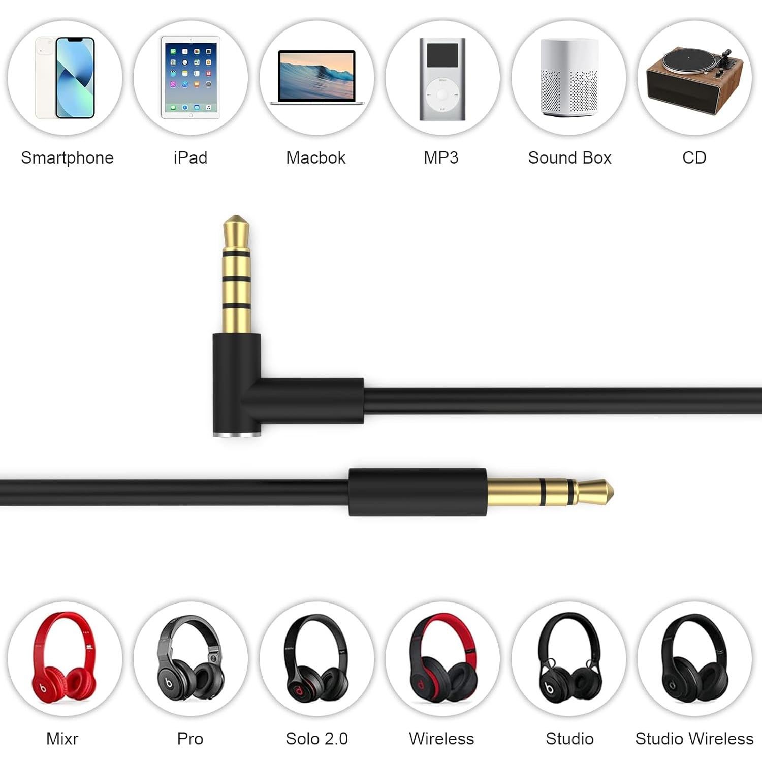 Cable de Audio Alitutumao 1.4m con Micrófono para Beats