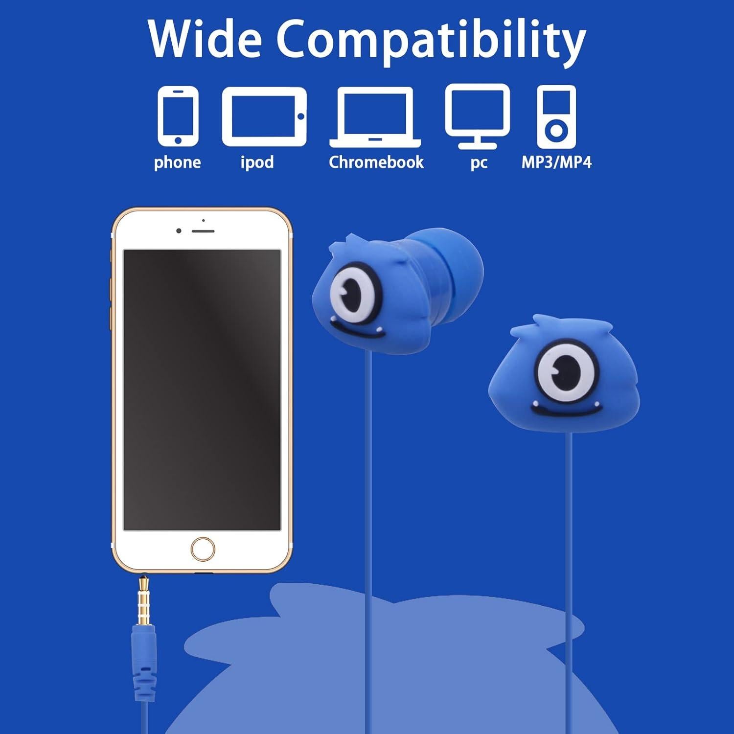 Auriculares In-Ear para Niños DTMNEP SR-01 con Micrófono Azul