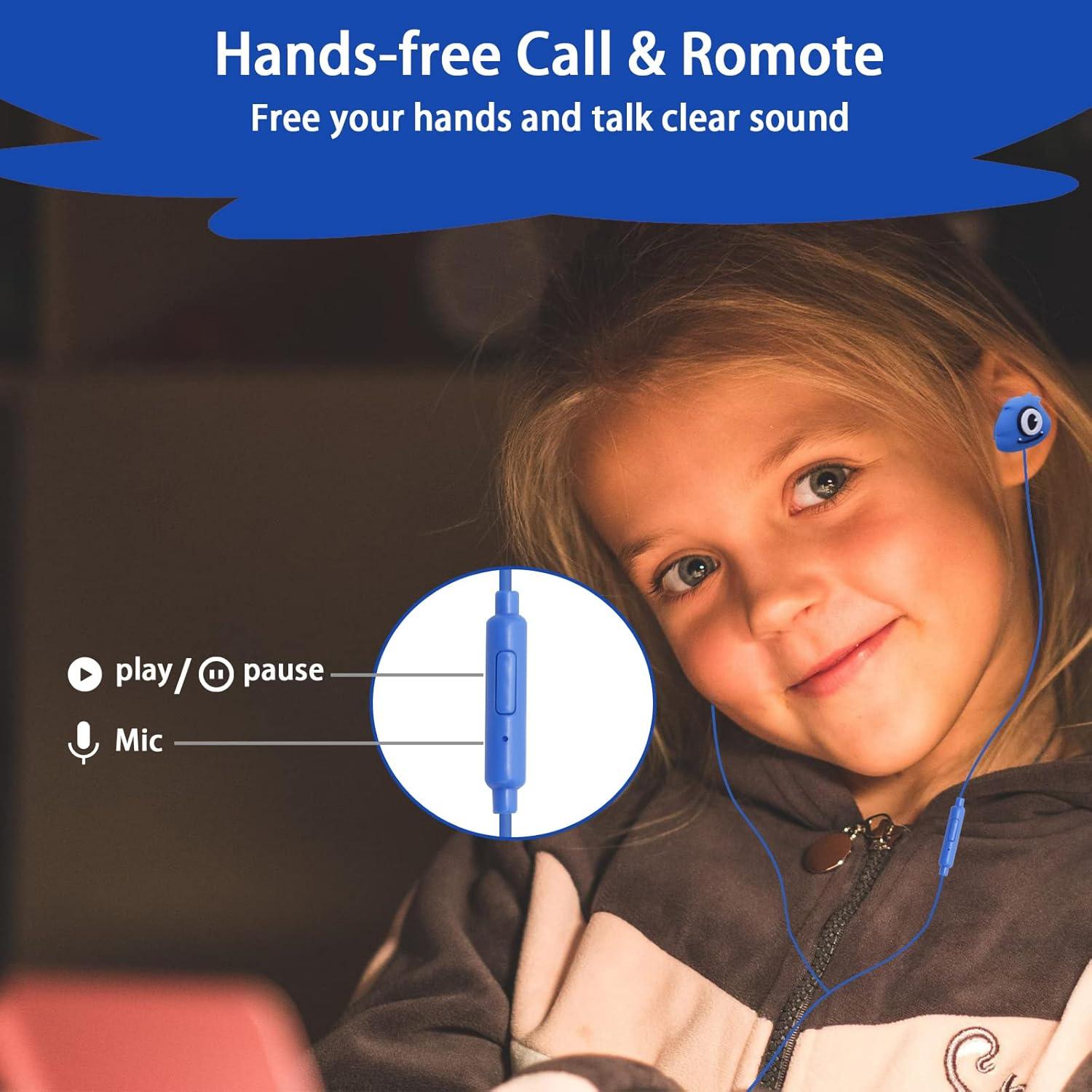 Auriculares In-Ear para Niños DTMNEP SR-01 con Micrófono Azul