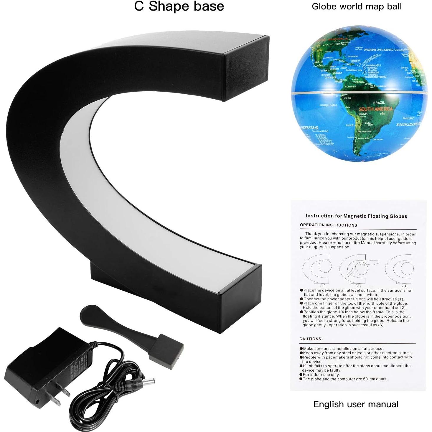 Globo Mapa Mundial Flotante Gresus con LED Decorativo