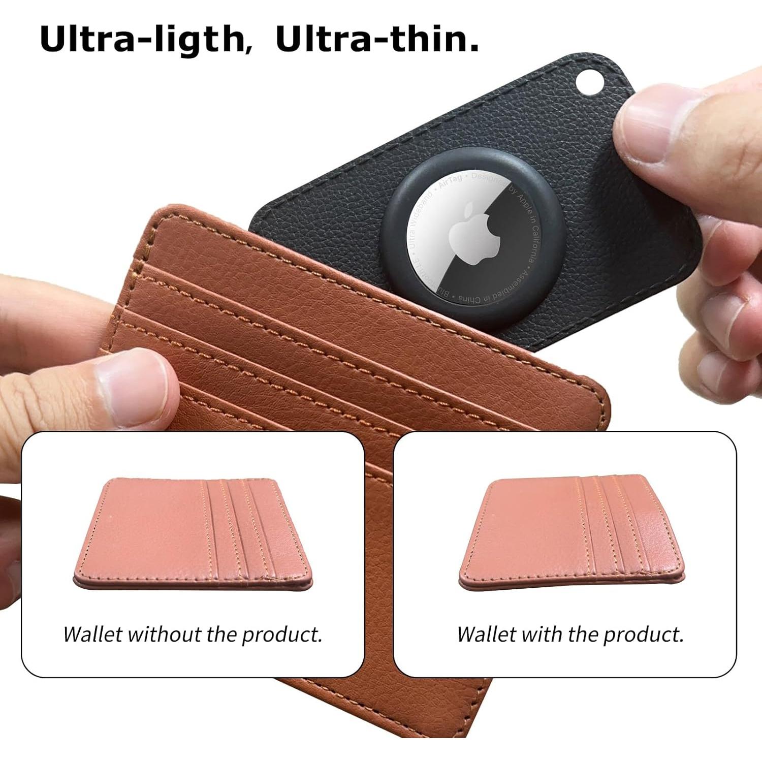 Soporte de Cartera Ultra Delgado Wagtune para Airtag - Negro