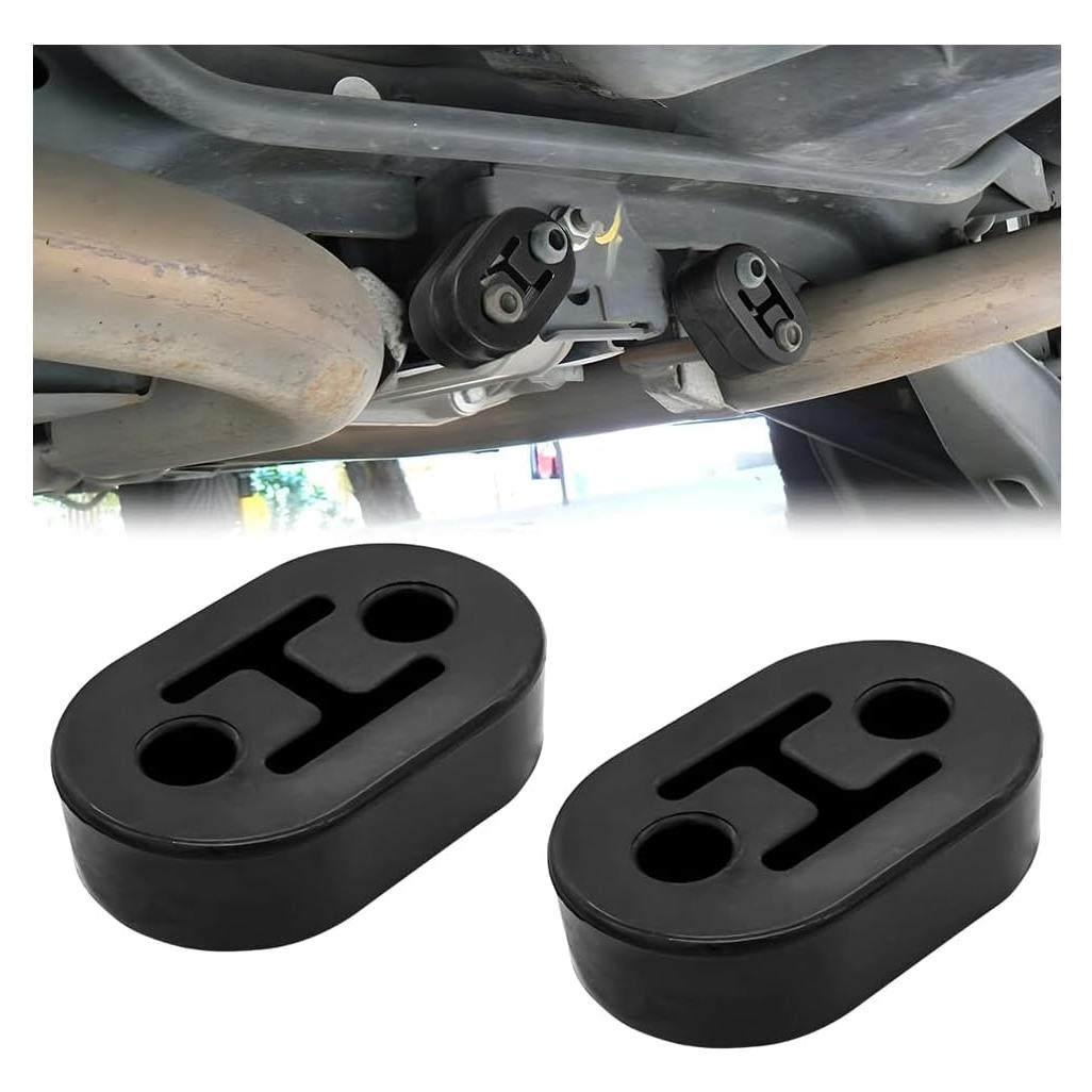 Soporte de Escape de Coche Osilly 2 Piezas Goma 12mm Negro