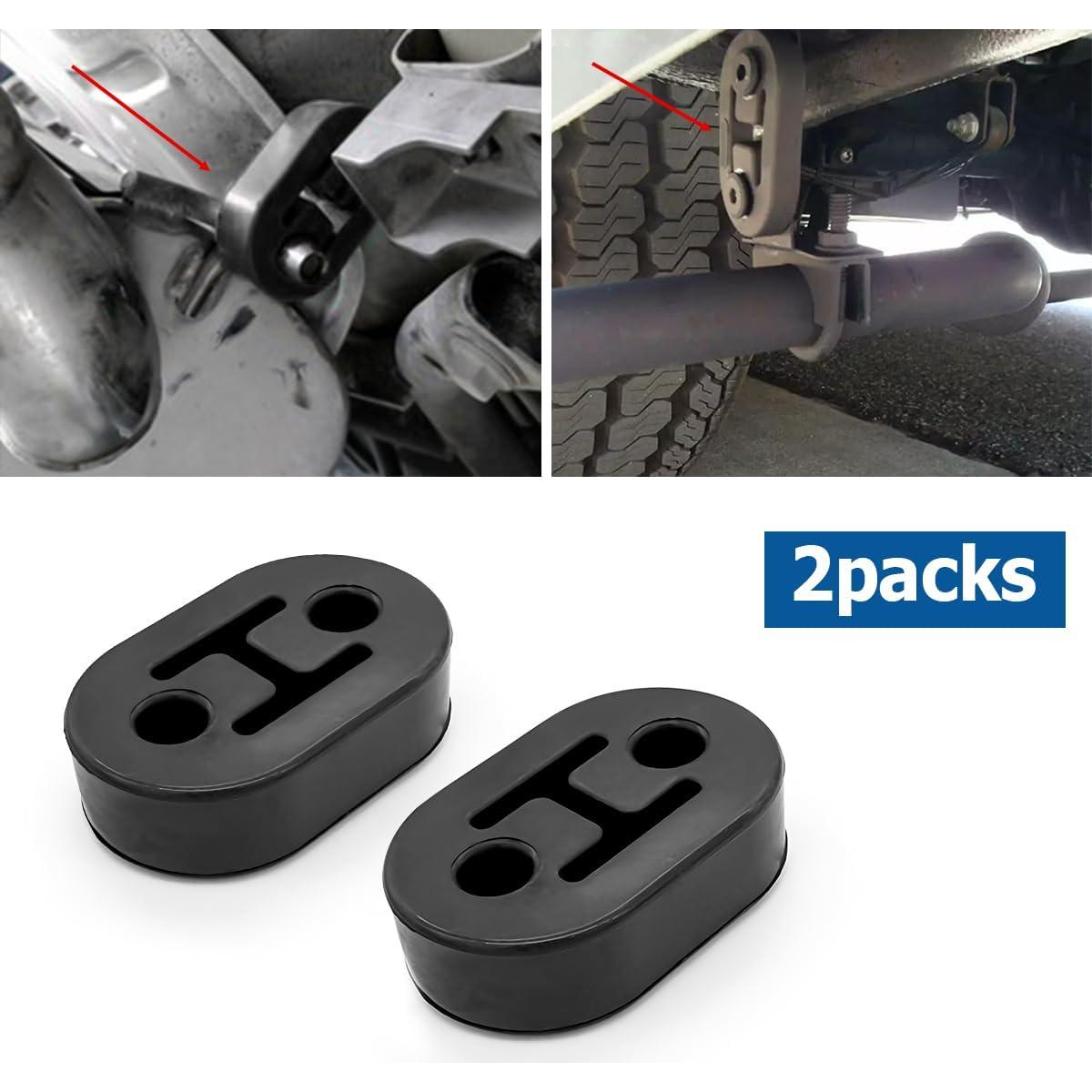 Soporte de Escape de Coche Osilly 2 Piezas Goma 12mm Negro