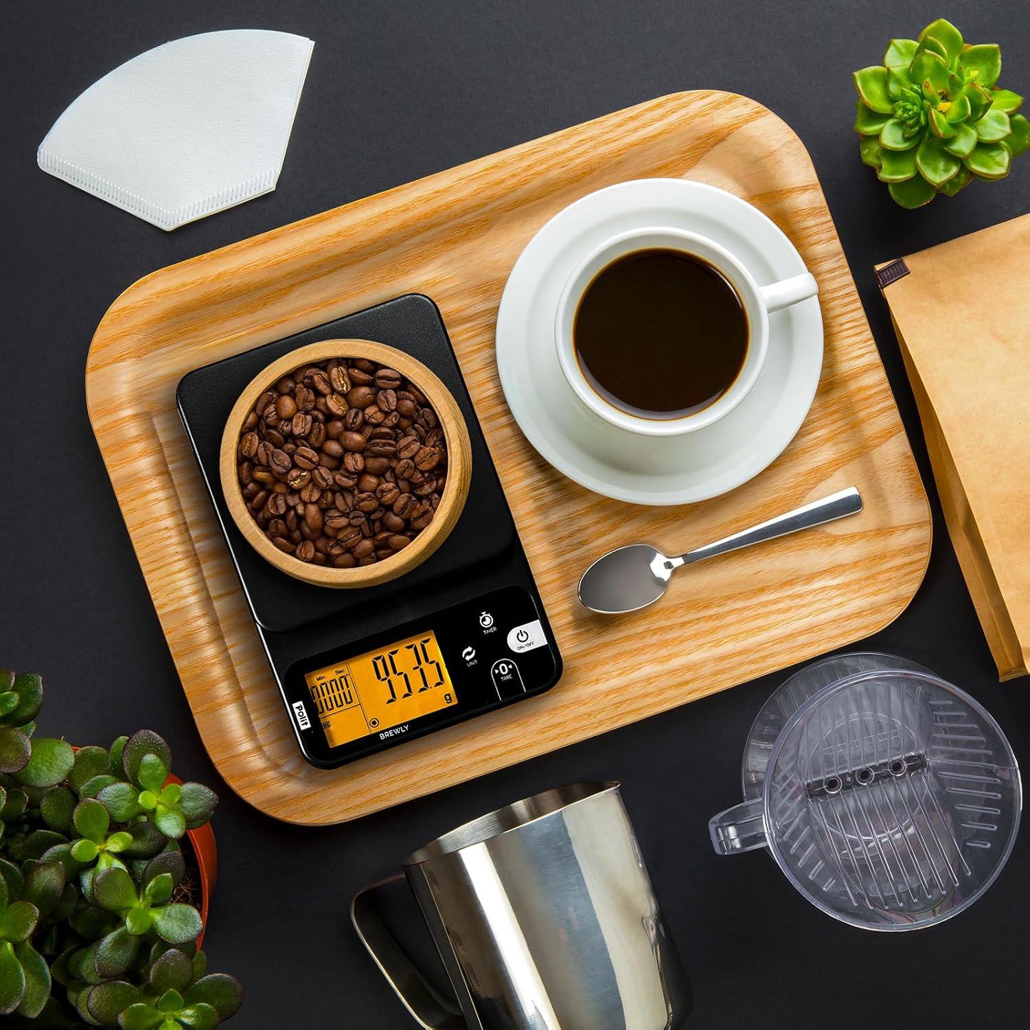 Báscula de Café Digital POLIT Brewly 3000g con Temporizador