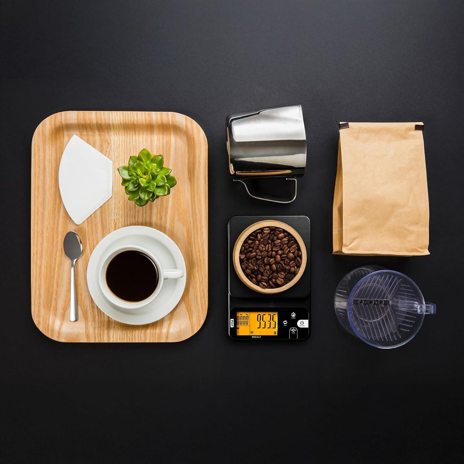 Báscula de Café Digital POLIT Brewly 3000g con Temporizador
