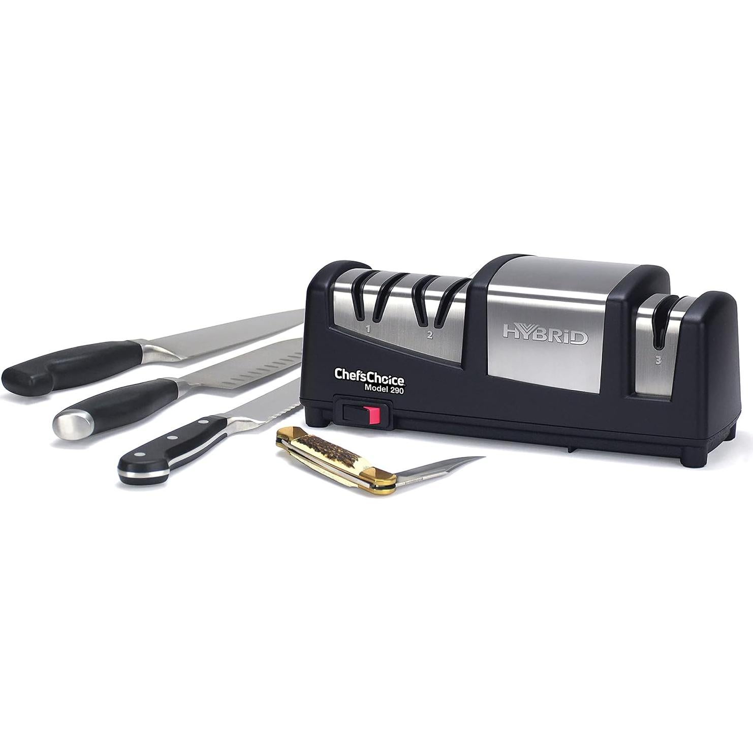 Afilador de cuchillos Chef's Choice 290 híbrido 3 etapas negro