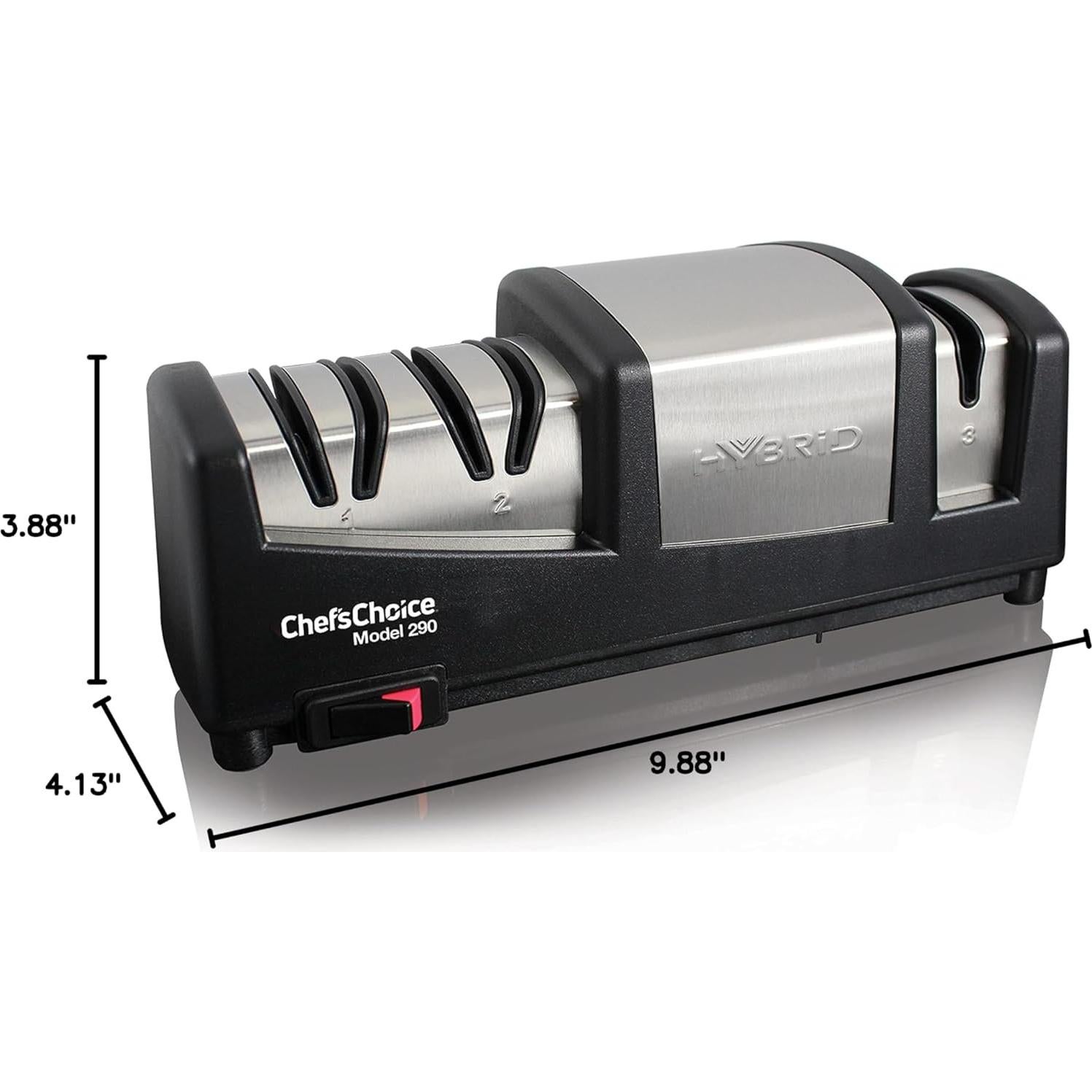 Afilador de cuchillos Chef's Choice 290 híbrido 3 etapas negro