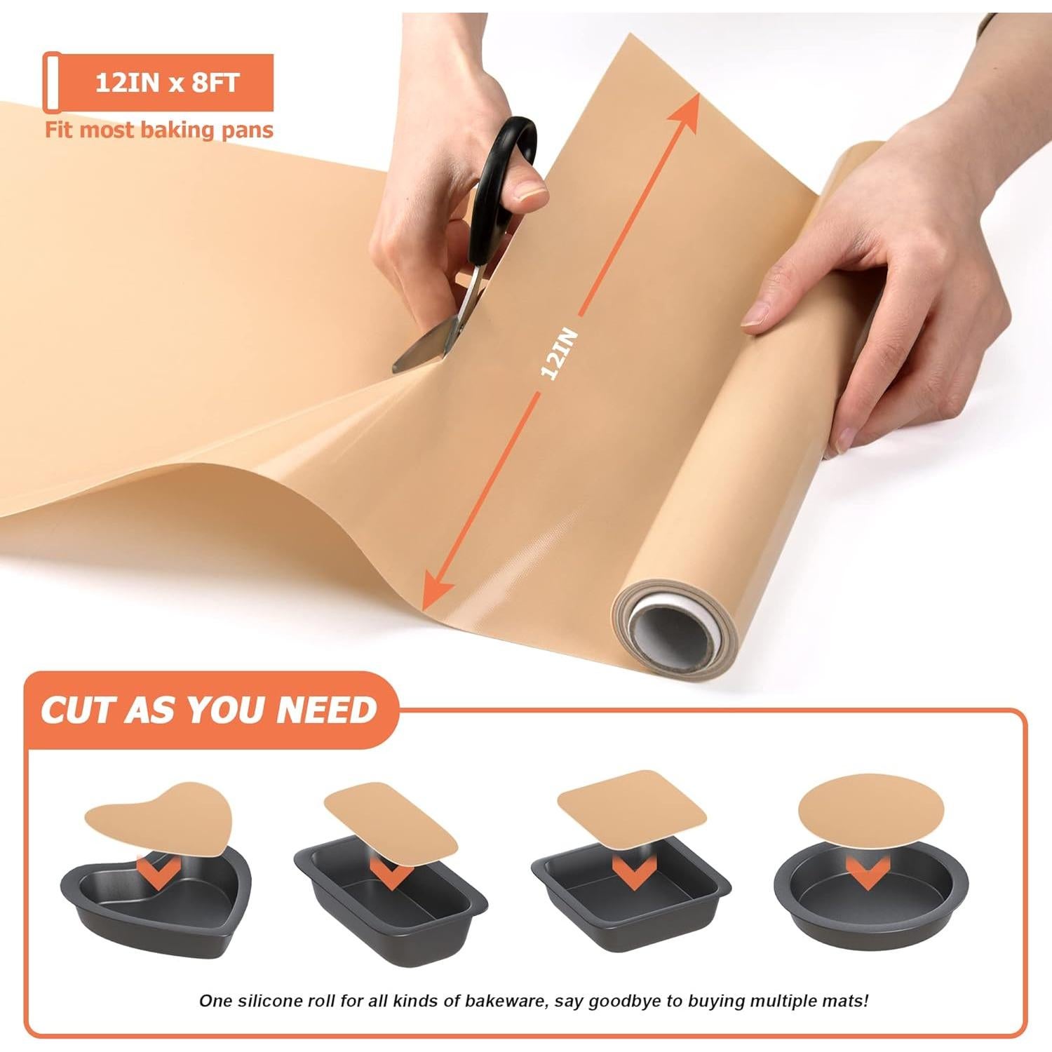 Rodillo de Tapete de Silicona Beige MMMAT 30.48x243.84cm Antiadherente