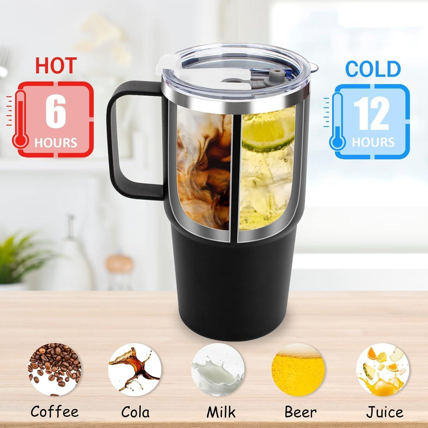 Taza Aislada Sursip 24 oz Acero Inoxidable Doble Pared Negro