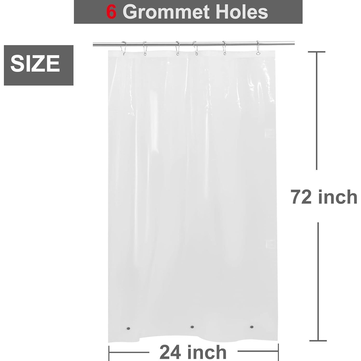 Cortina de Ducha Estrecha Arayarser 60x183 cm Transparente