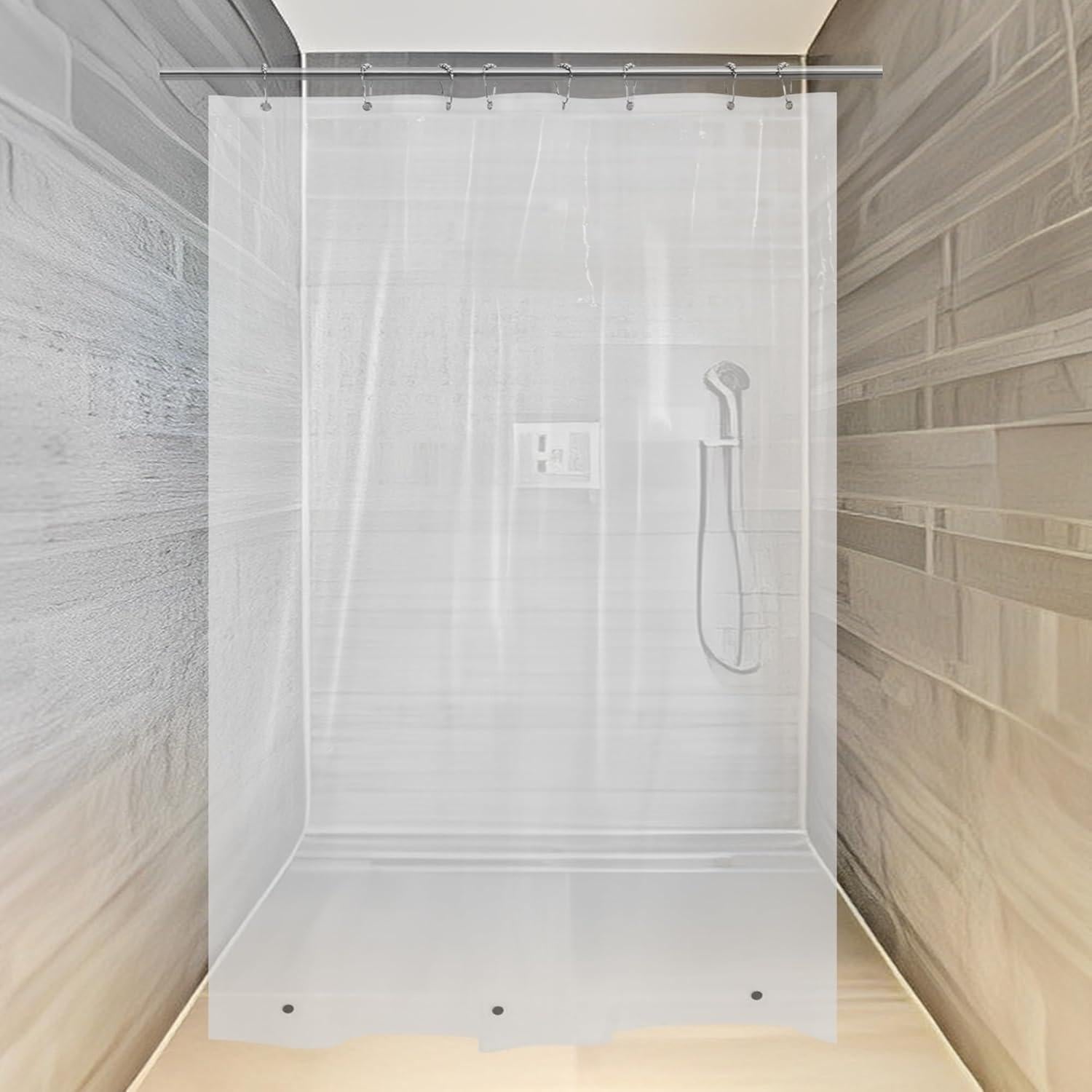 Cortina de Ducha Estrecha Arayarser 60x183 cm Transparente