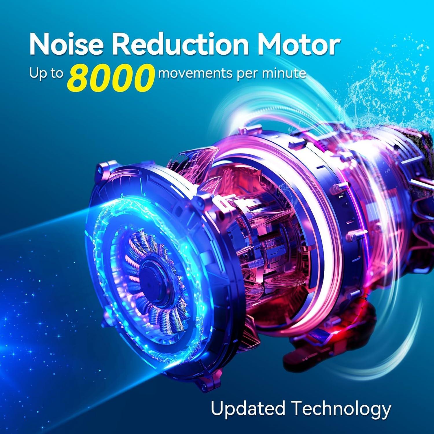 Cepillo de Dientes Eléctrico SEAGO SG-2603 con 8 Cabezas