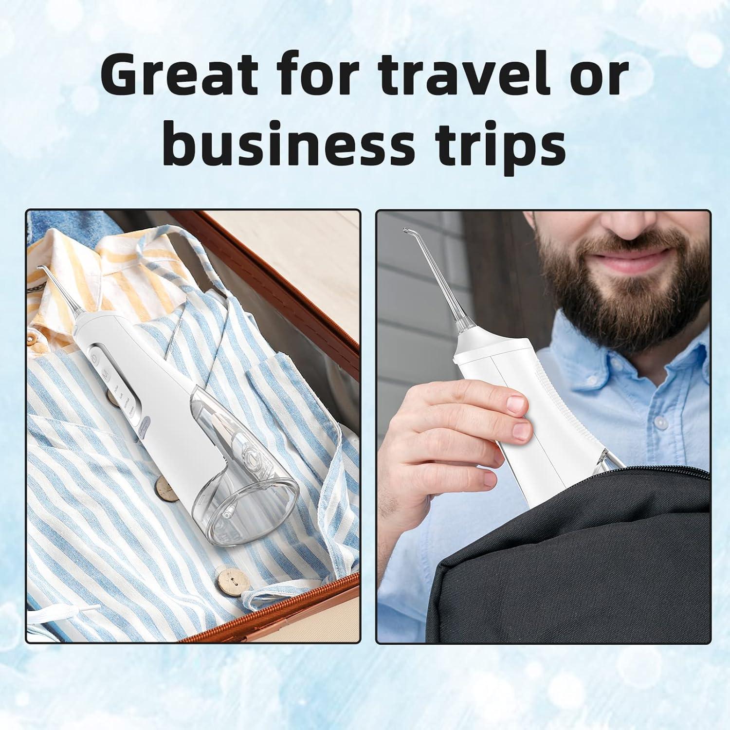 Irrigador Dental de Agua Setonia Recargable 310ml IPX7 Negro