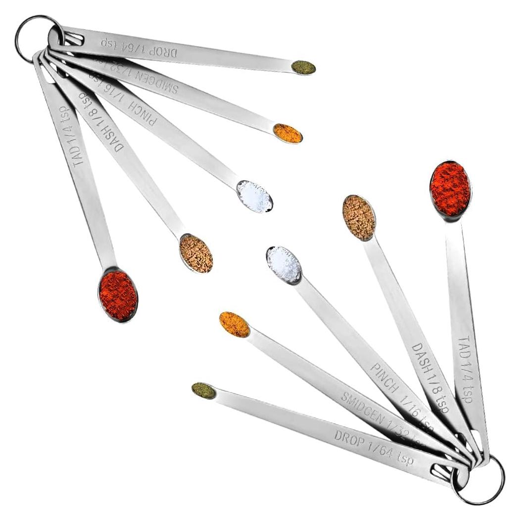 Juego de 2 cucharas medidoras YUNNKEEY de acero inoxidable