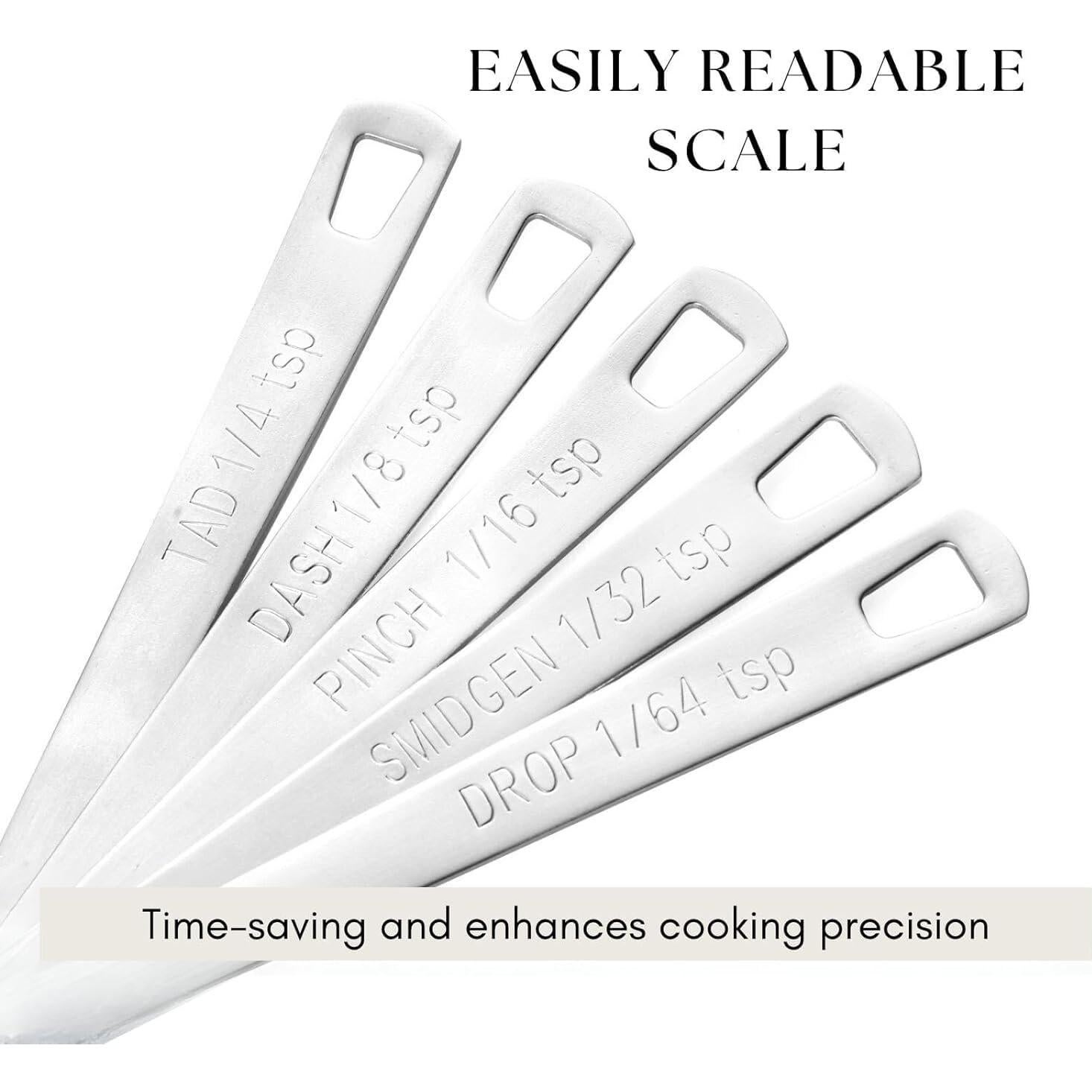 Juego de 2 cucharas medidoras YUNNKEEY de acero inoxidable