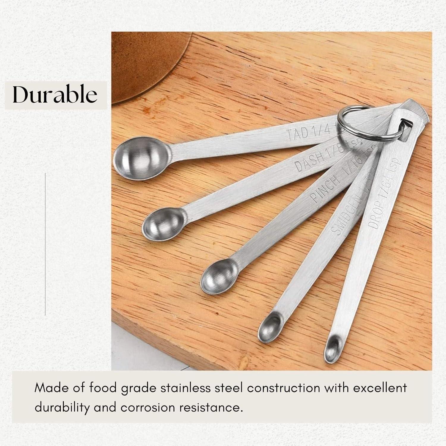 Juego de 2 cucharas medidoras YUNNKEEY de acero inoxidable