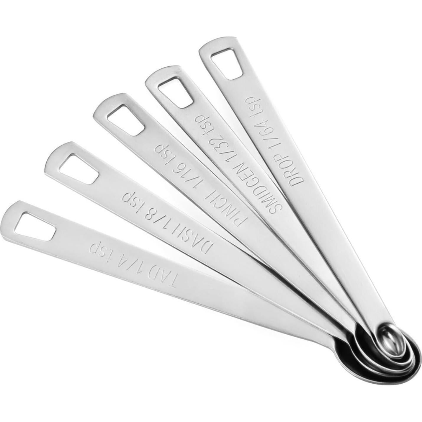 Juego de 2 cucharas medidoras YUNNKEEY de acero inoxidable