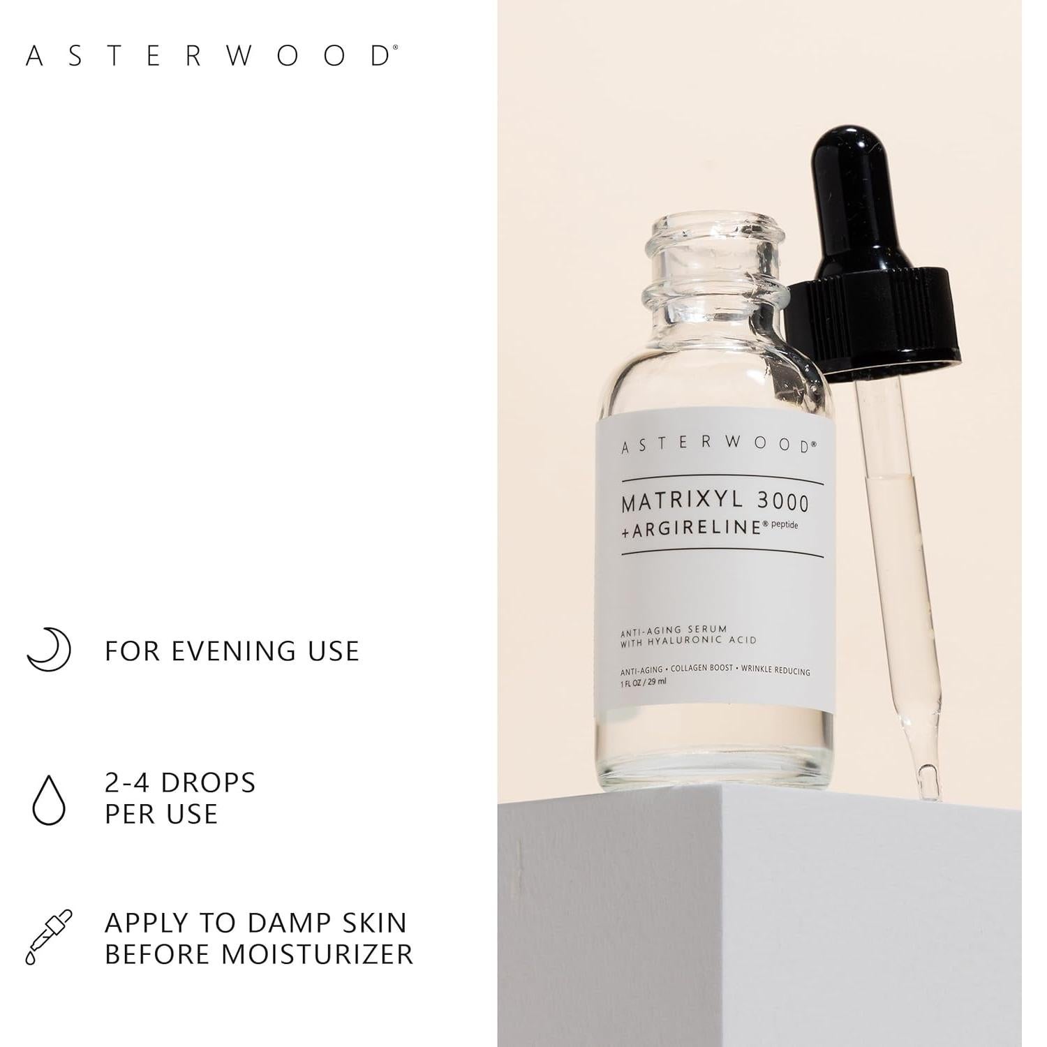 Suero Asterwood Matrixyl 3000 + Argireline 29.57 ml - Antienvejecimiento