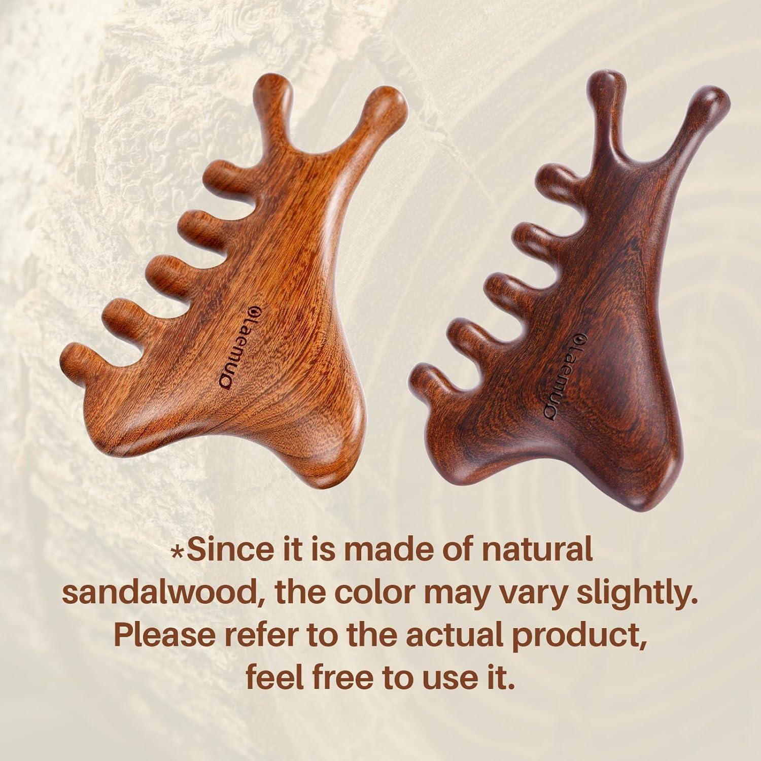 Herramienta Gua Sha Olaemuo 4 en 1 de Madera de Sándalo