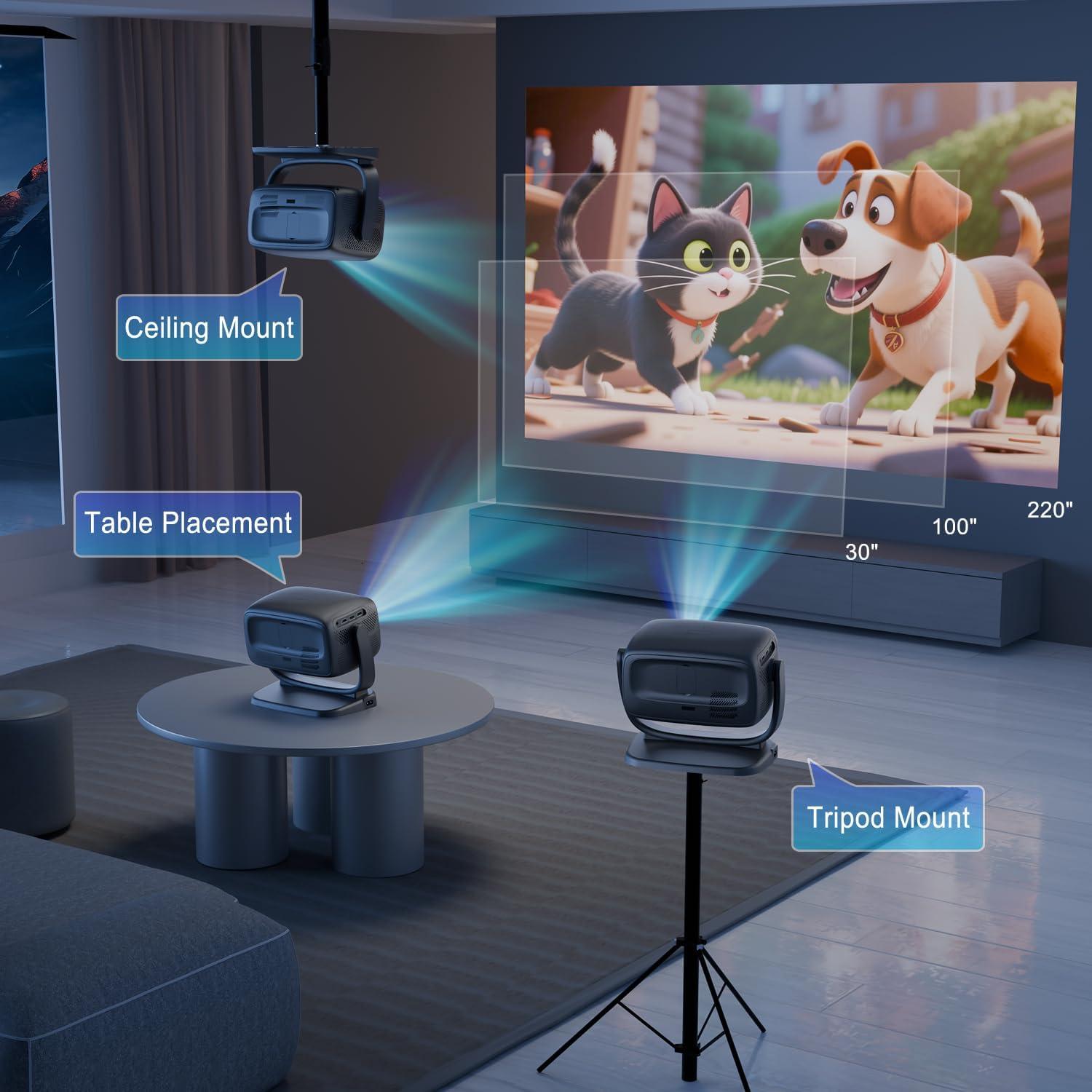 Proyector Mini 4K Weejector R2CT Portátil FHD 1080P WiFi 6