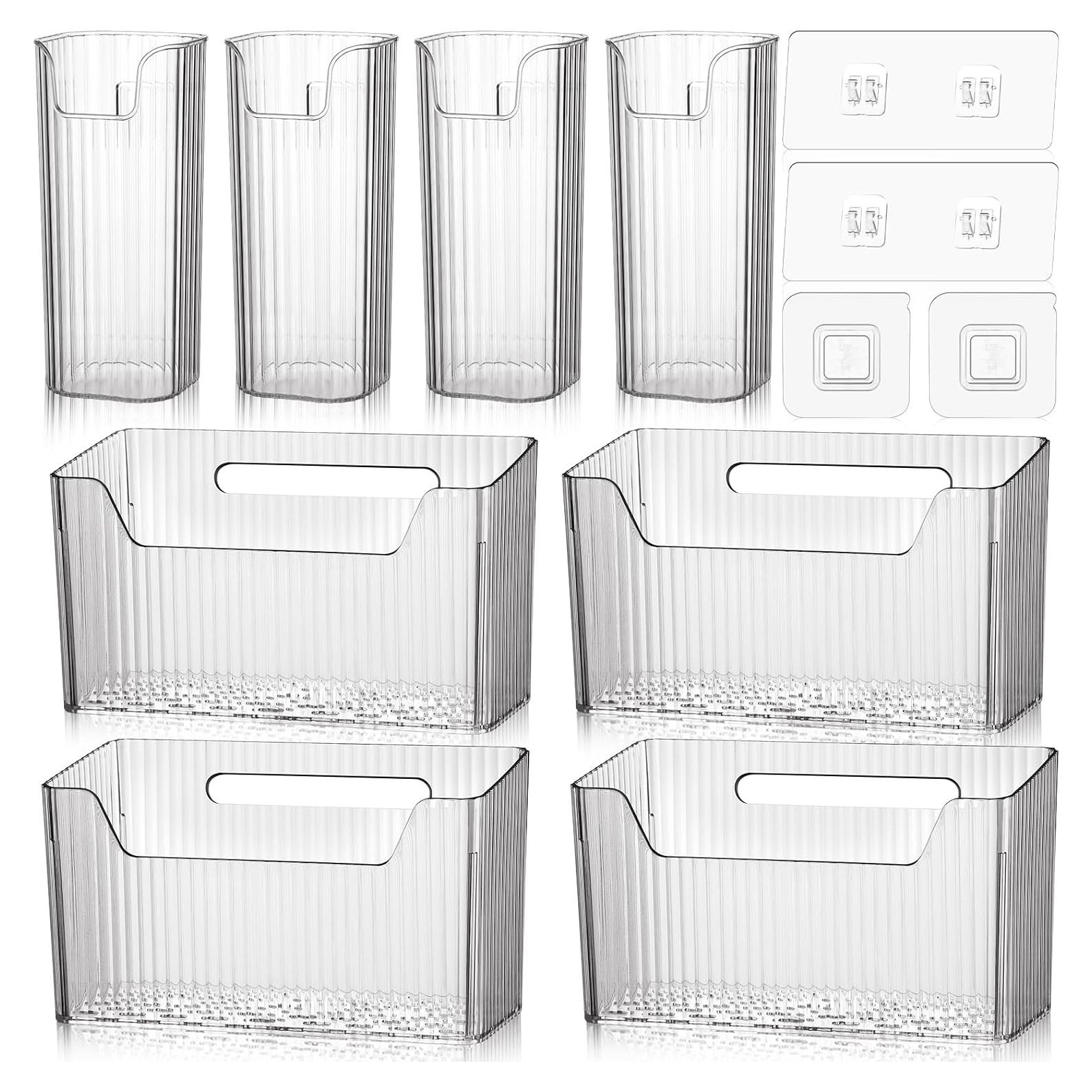 8 Organizadores de Almacenamiento SiliFine Blancos 8.5 cm