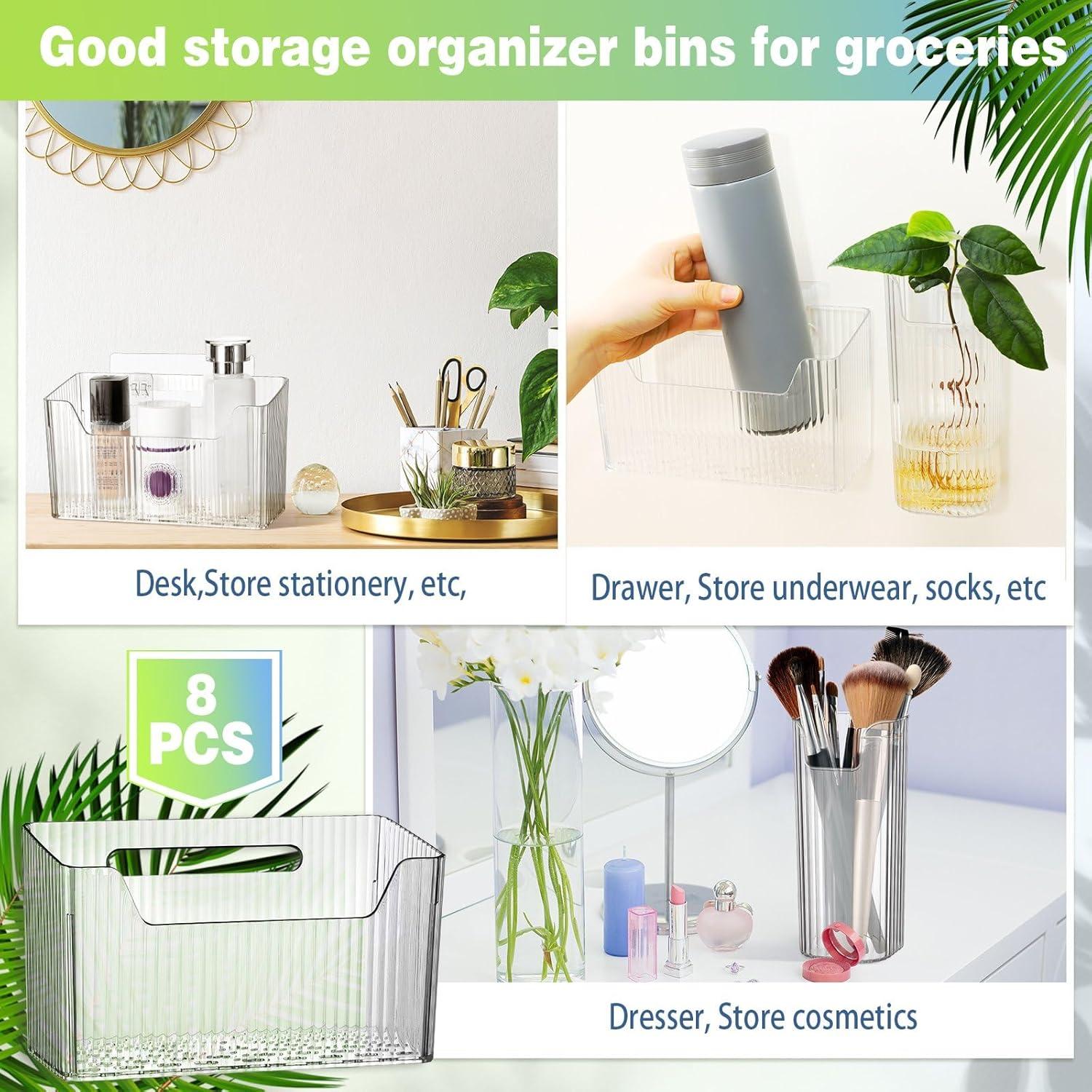 8 Organizadores de Almacenamiento SiliFine Blancos 8.5 cm