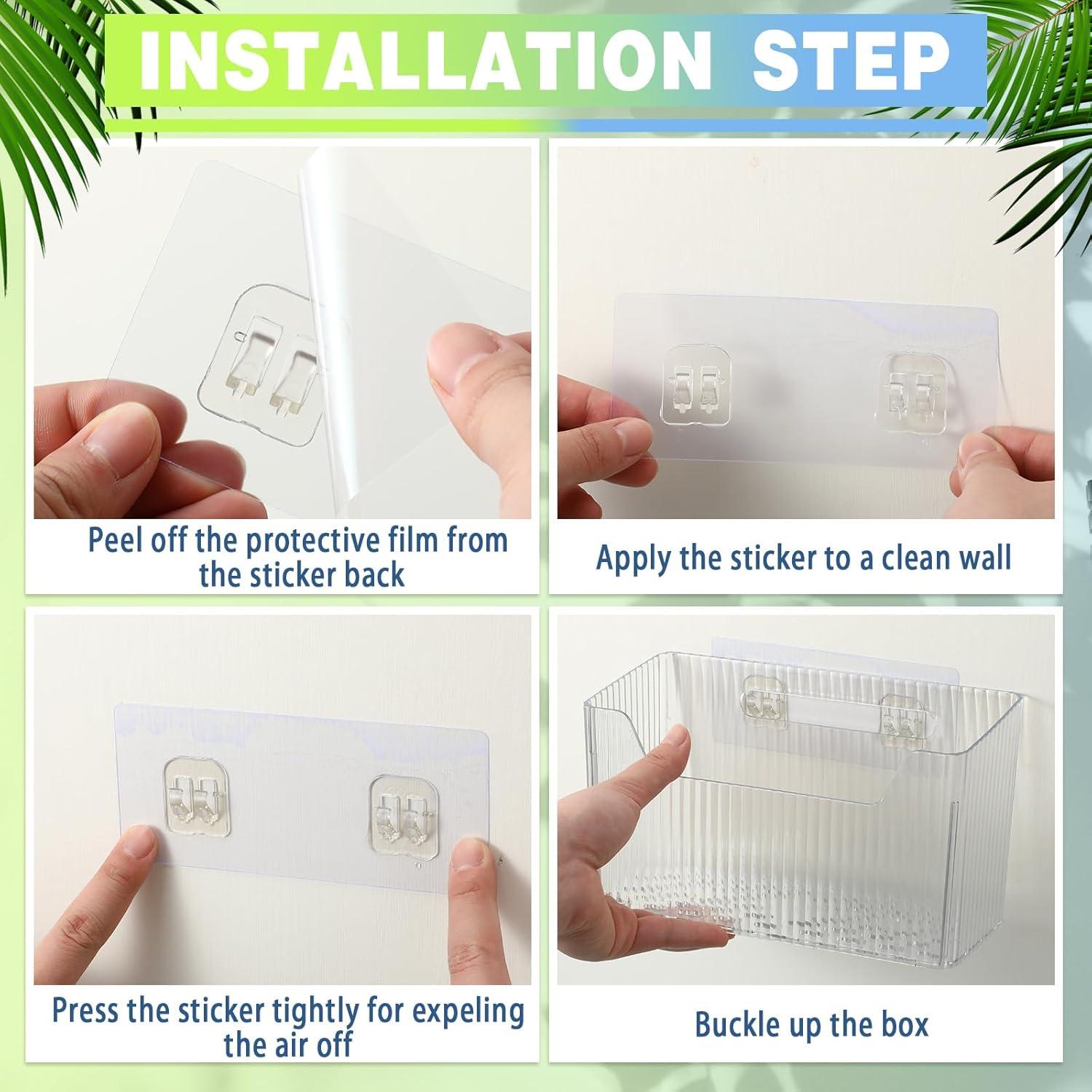 8 Organizadores de Almacenamiento SiliFine Blancos 8.5 cm