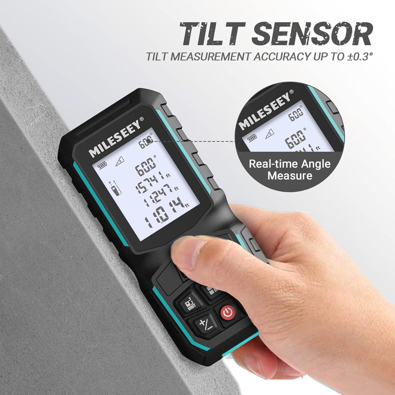 MiLESEEY G2 Medidor Láser 100,58 m con Sensor de Ángulo