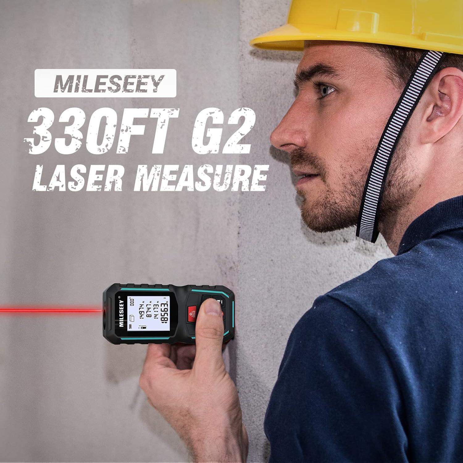 MiLESEEY G2 Medidor Láser 100,58 m con Sensor de Ángulo