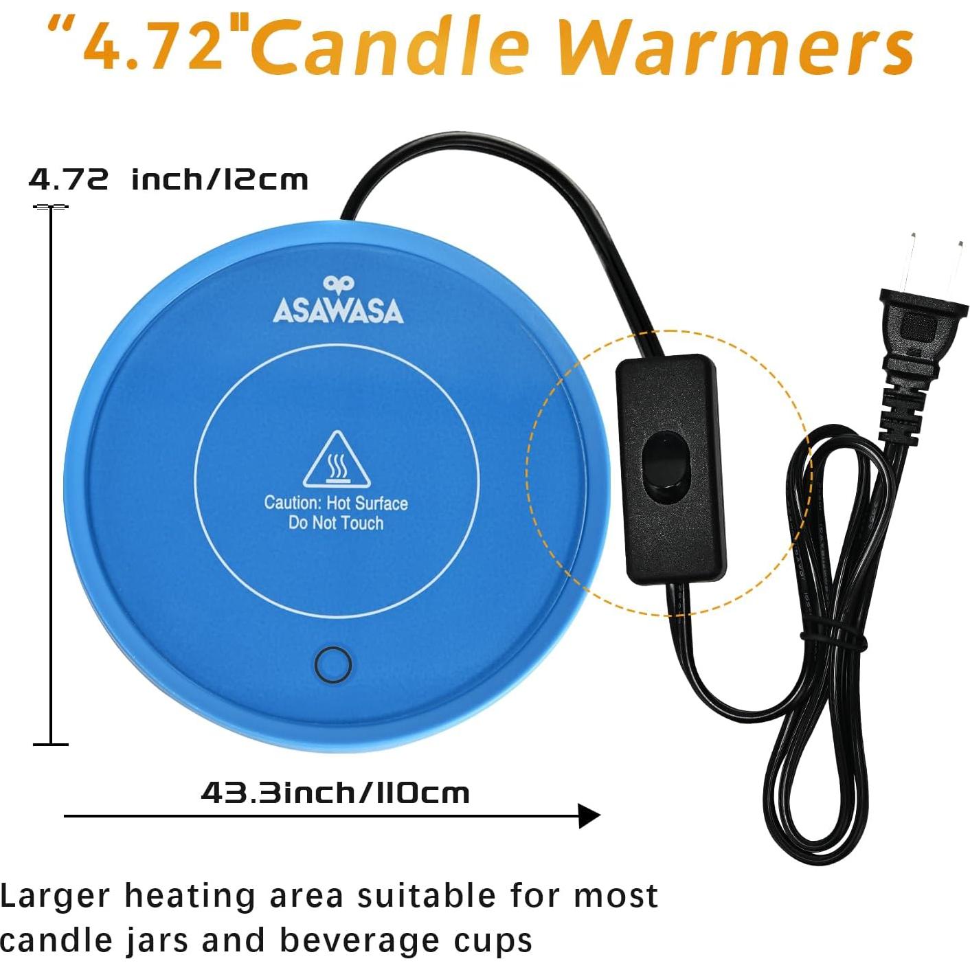 Calentador de Velas Inteligente ASAWASA Azul 17W con Apagado Automático