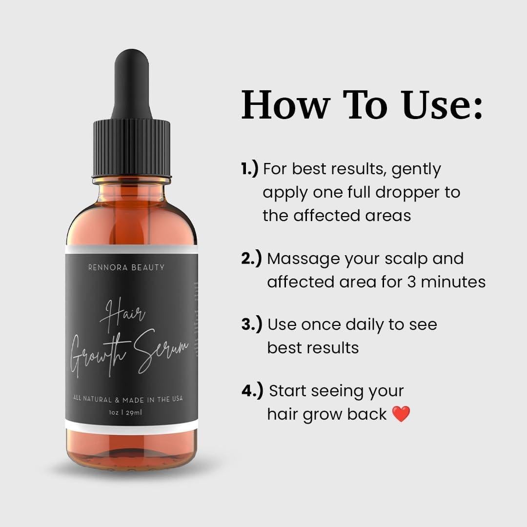 Suero de Crecimiento Capilar Rennora 30 ml - Sin Químicos