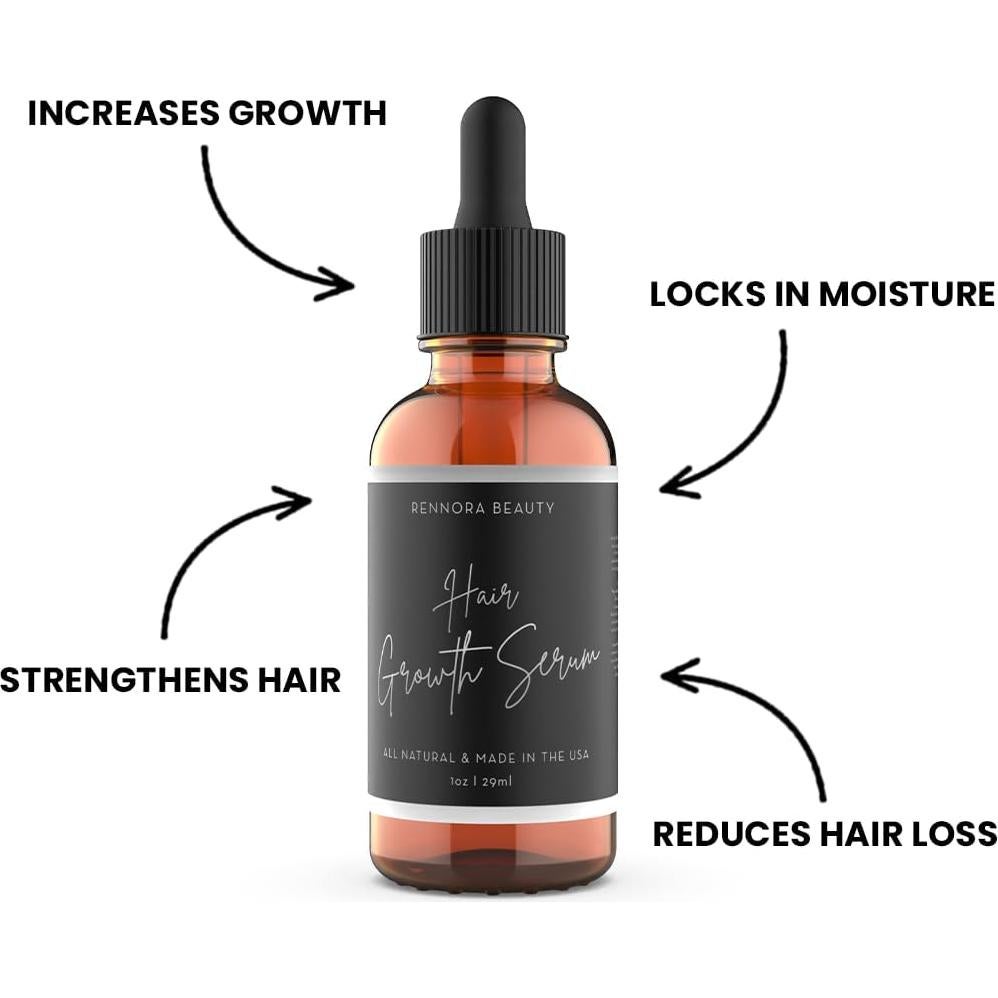 Suero de Crecimiento Capilar Rennora 30 ml - Sin Químicos