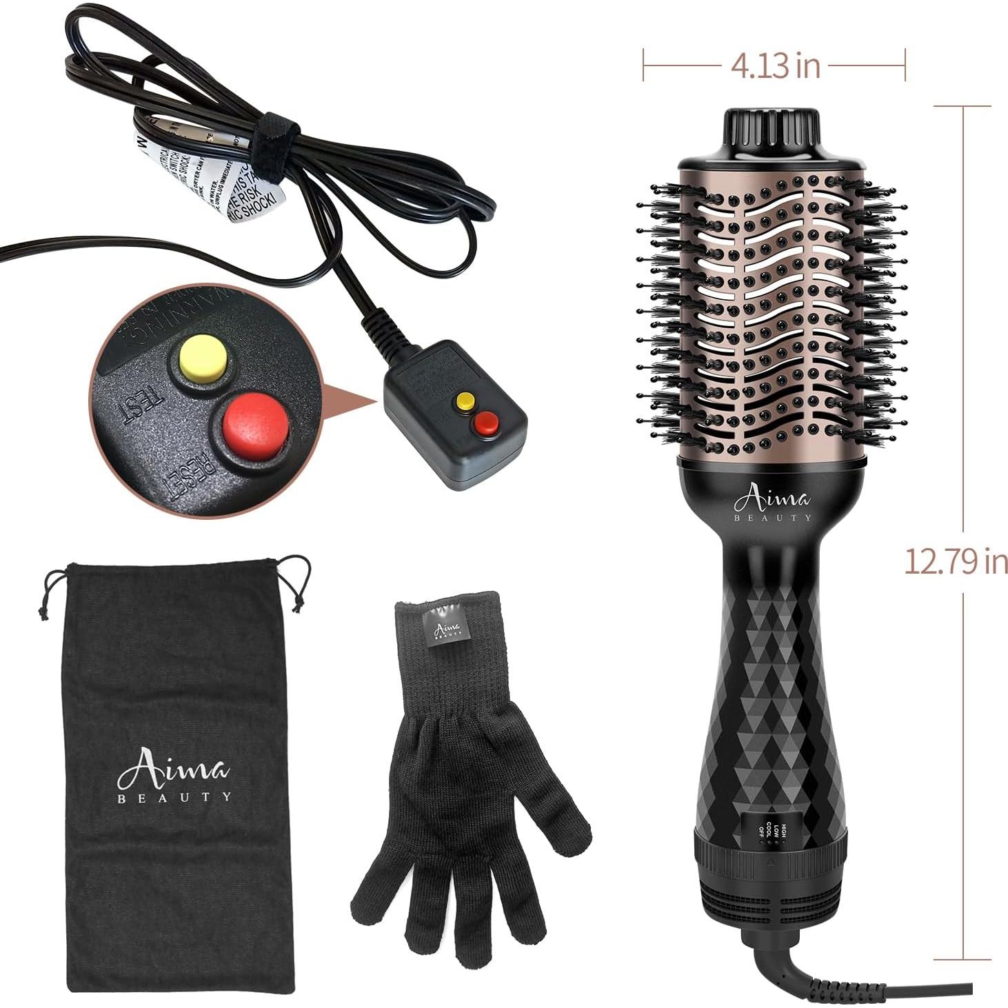 Cepillo Secador Voluminizador Aima Beauty 4 en 1 Negro