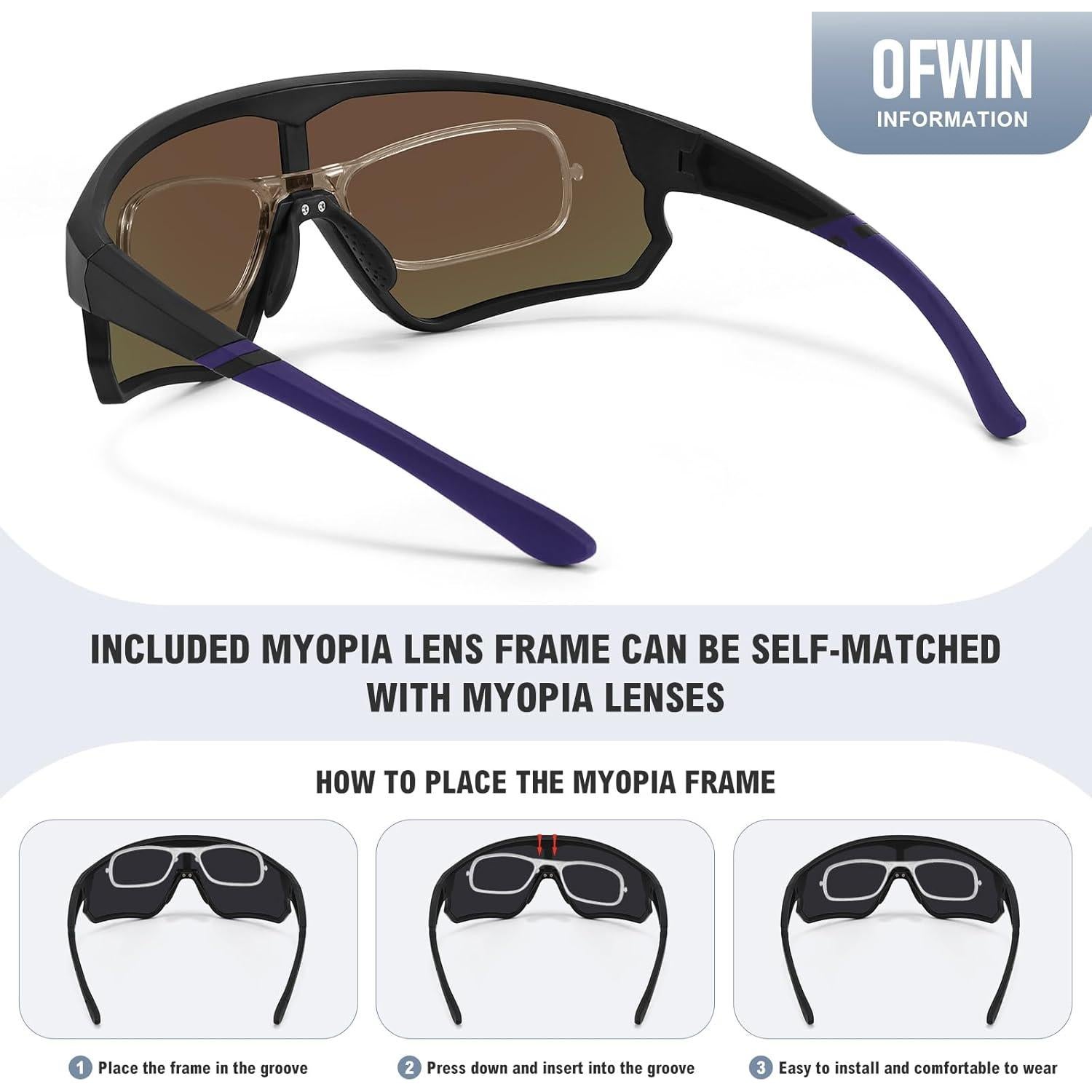 Gafas de sol deportivas OFWIN UV400 polarizadas unisex
