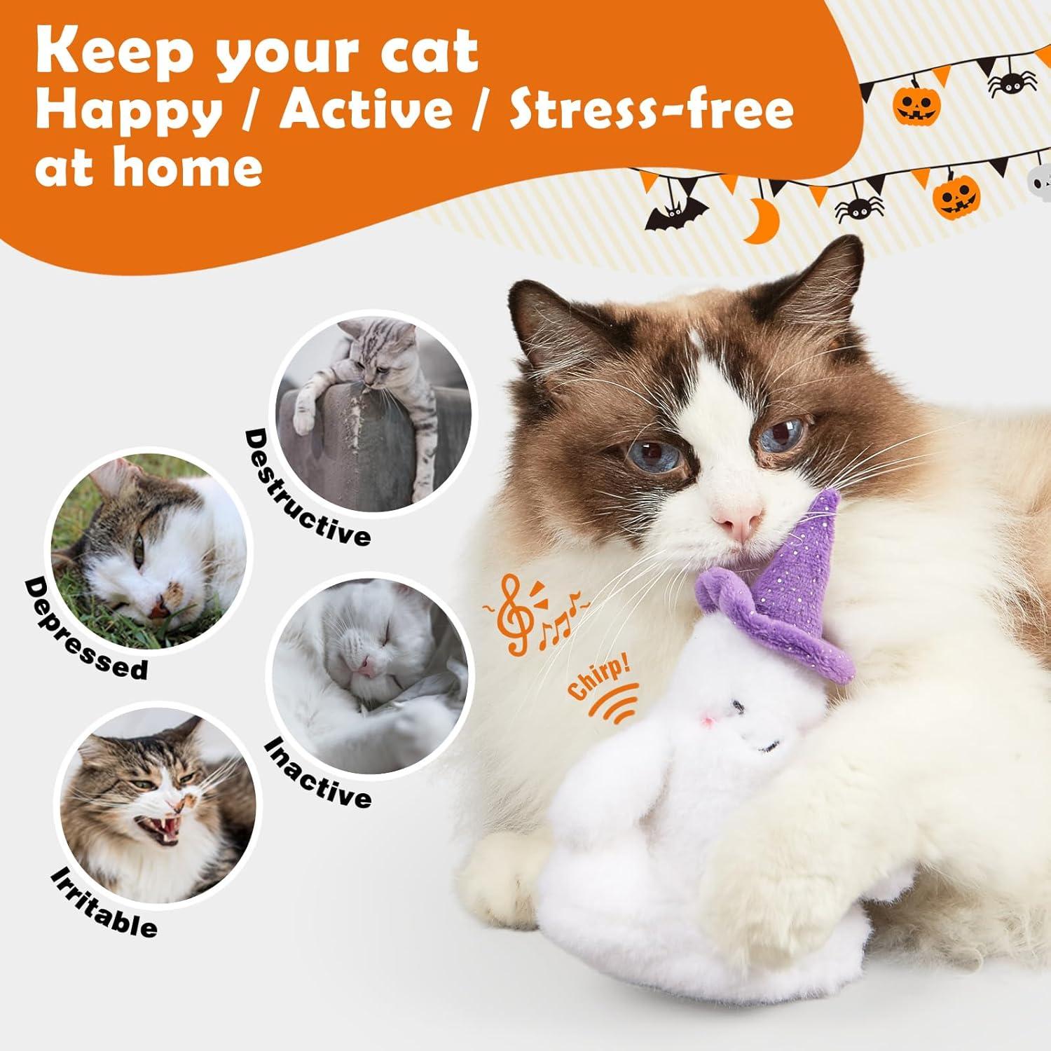 Juguete Interactivo para Gatos Kimee Fantasma Aleteante