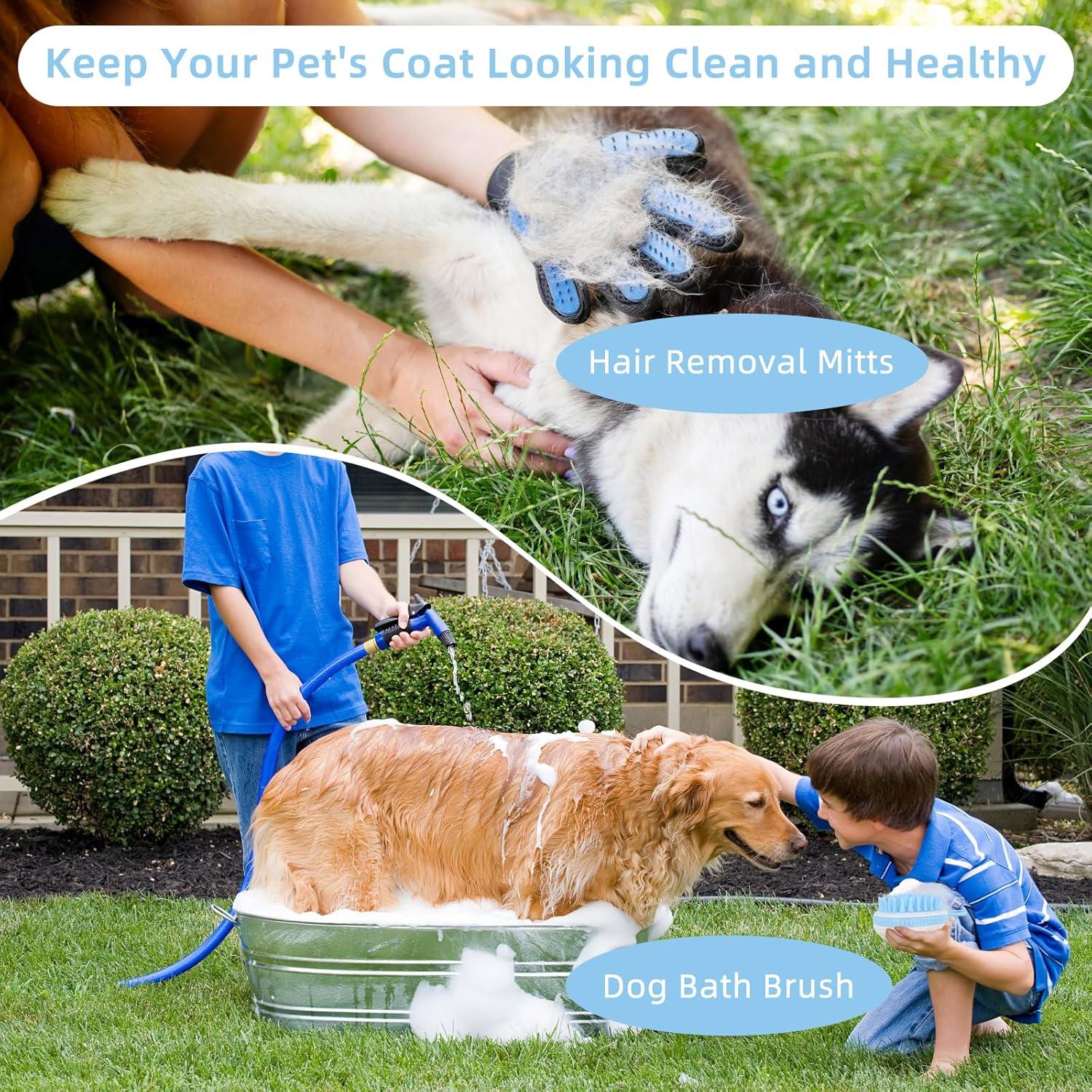 Kit de Aseo para Mascotas Wisedog - 7 Piezas, Azul Mejorado