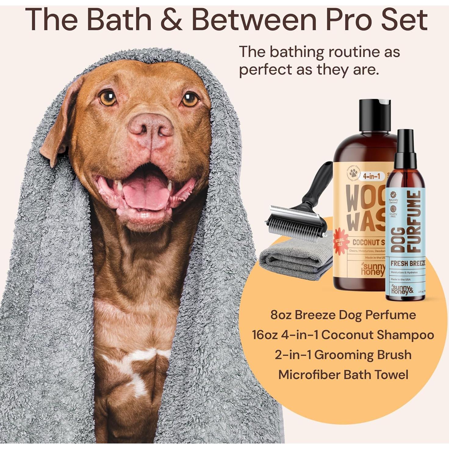 Kit de Aseo para Perros Sunny & Honey - Champú Coco 473ml