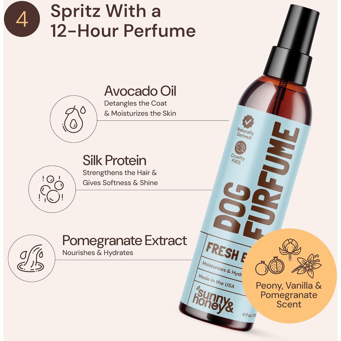 Kit de Aseo para Perros Sunny & Honey - Champú Coco 473ml