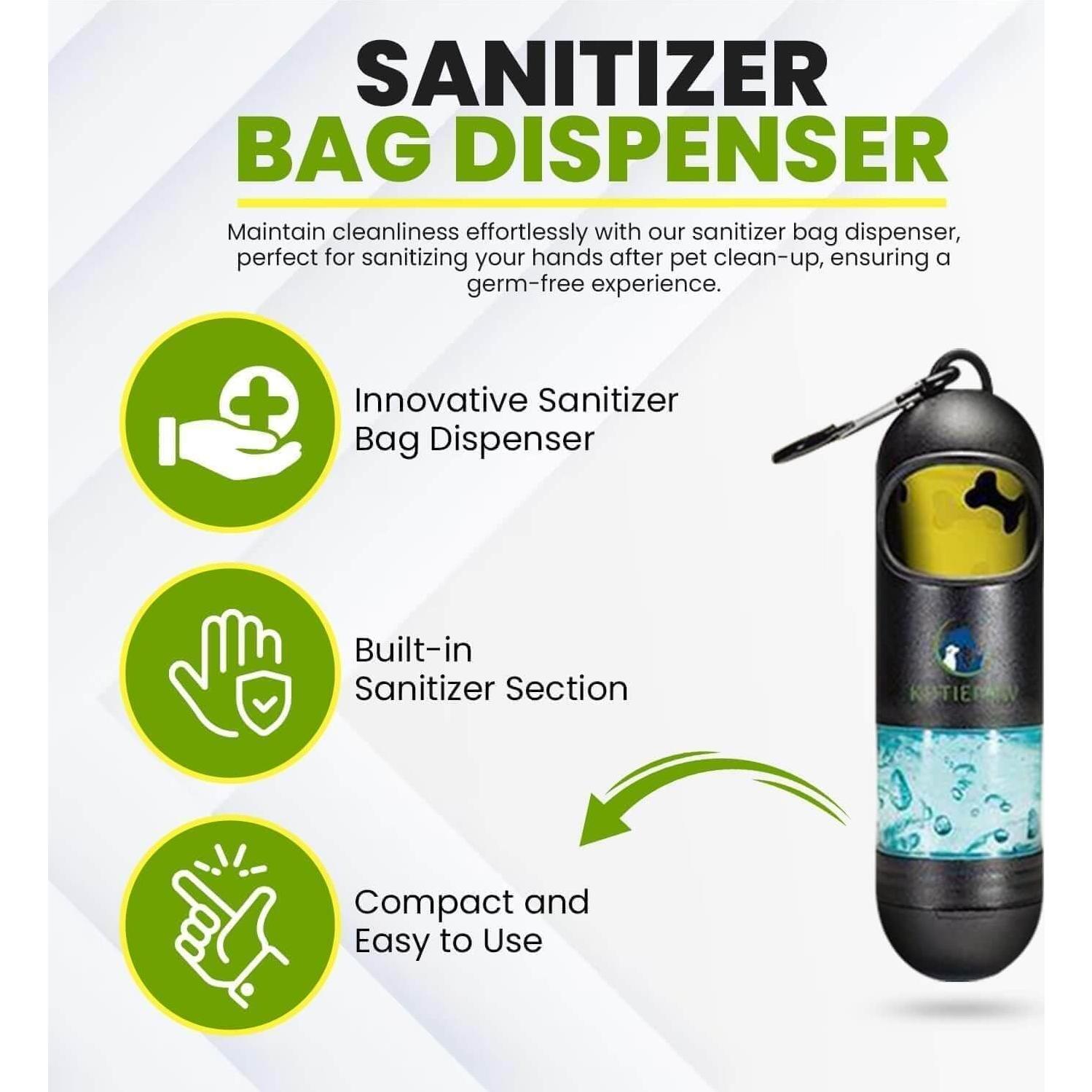 Kit de Bolsas para Excremento de Perro Kutiepaw - 180 Biodegradables