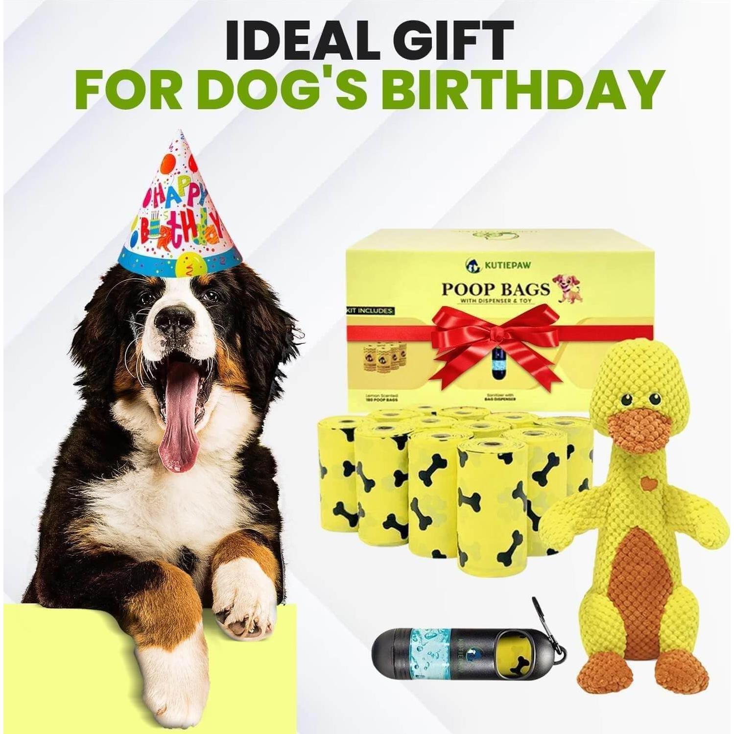 Kit de Bolsas para Excremento de Perro Kutiepaw - 180 Biodegradables